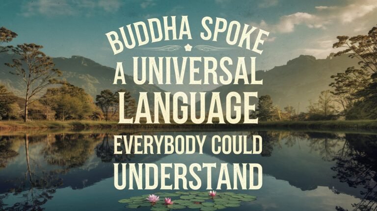 Buddha Spoke a Universal Language Everybody Could Understand